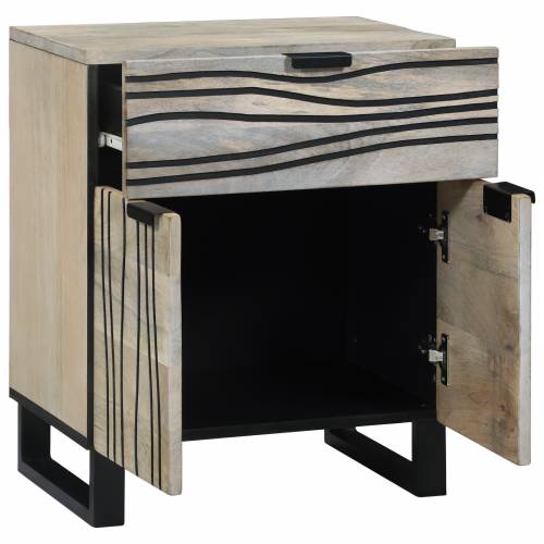 Noćni ormarići s ladicama Bijela i crna 50 x 33 x 60 cm Cijena