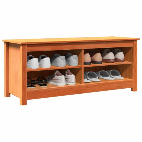 Klupa za cipele s policom s pohranom Voštano smeđa 110 x 38 x 45.5 cm Cijena