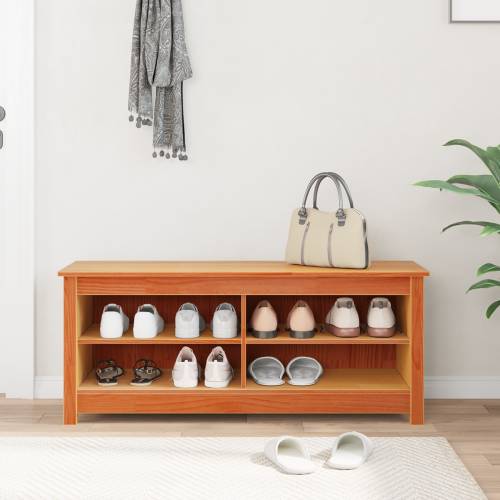 Klupa za cipele s policom s pohranom Voštano smeđa 110 x 38 x 45.5 cm Cijena