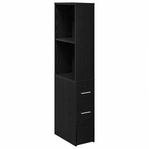 Uski kupaonski ormar Crni hrast 22 x 41 x 135 cm Iverica Cijena