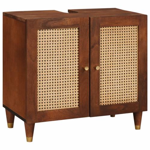 Ormarić za Lavabo - Umivaonik s policom s pohranom s vratima Smeđa 62 x 33 x 58 cm Cijena