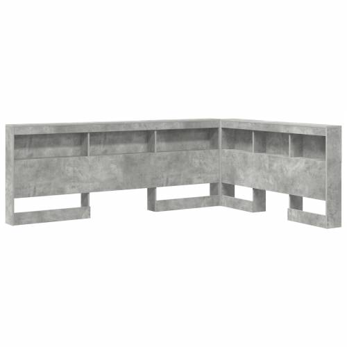 Skladišno uzglavlje s policom s uzglavljem s pohranom Beton siva 150 cm Melamin Cijena