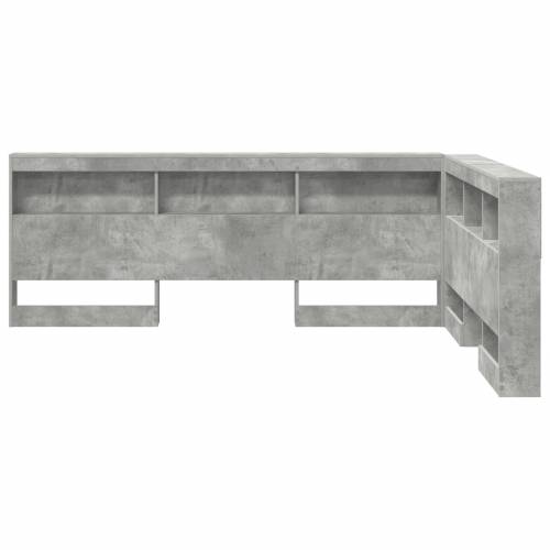 Skladišno uzglavlje s policom s uzglavljem s pohranom Beton siva 150 cm Melamin Cijena