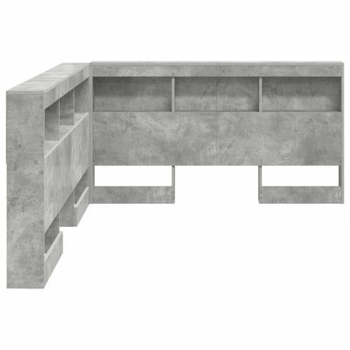 Skladišno uzglavlje s policom s uzglavljem s pohranom Beton siva 150 cm Melamin Cijena