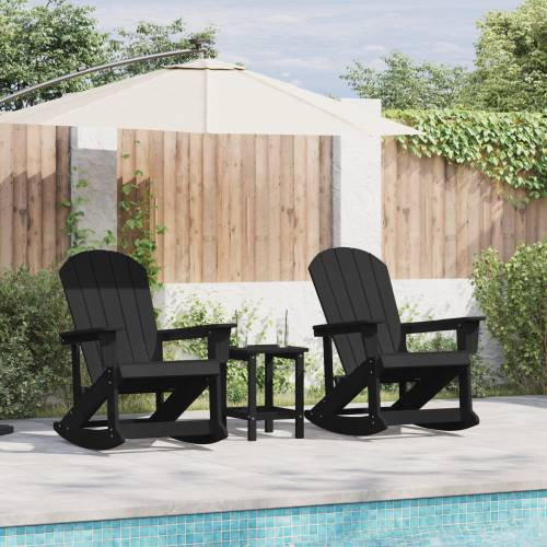 Adirondack ljuljačke 2 pcs Crna 73.5 x 92 x 90 cm HDPE Cijena
