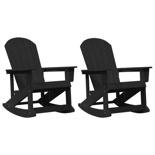 Adirondack ljuljačke 2 pcs Crna 73.5 x 92 x 90 cm HDPE Cijena