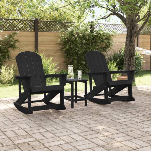 Adirondack ljuljačke 2 pcs Crna 73.5 x 92 x 90 cm HDPE Cijena