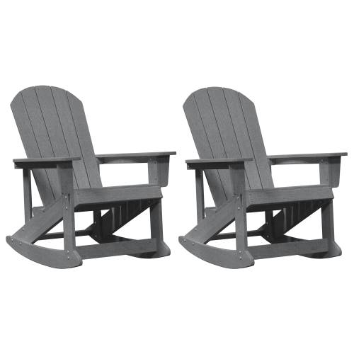 Adirondack ljuljačke 2 pcs Svjetlosiva 73.5 x 92 x 90 cm HDPE Cijena