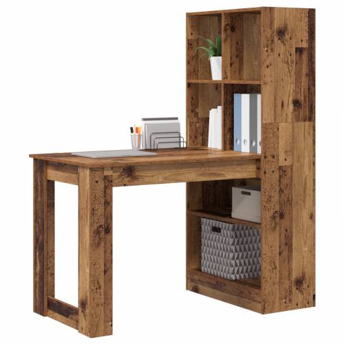 Stol s policom s pohranom Staro drvo 122 x 67 x 145 cm Cijena