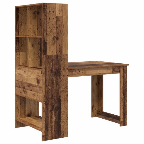 Stol s policom s pohranom Staro drvo 122 x 67 x 145 cm Cijena