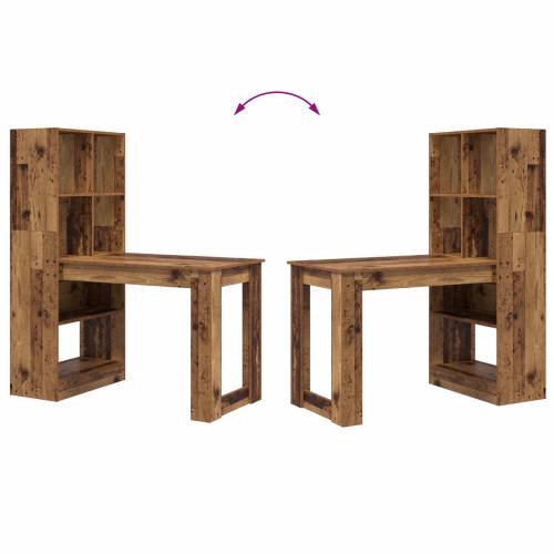 Stol s policom s pohranom Staro drvo 122 x 67 x 145 cm Cijena