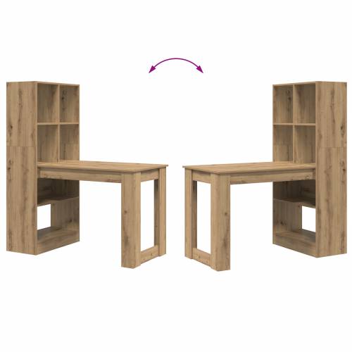 Stol s policom s pohranom hrast artisan 122 x 67 x 145 cm Cijena