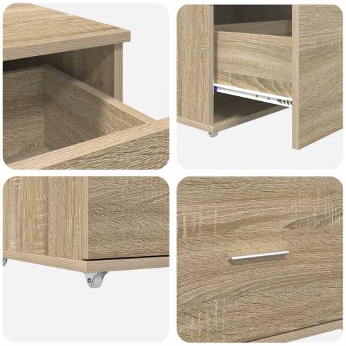 Stol sonoma hrast 131.5 x 50 x 106.5 cm Konstruirano drvo Cijena