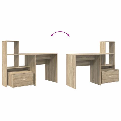 Stol sonoma hrast 131.5 x 50 x 106.5 cm Konstruirano drvo Cijena