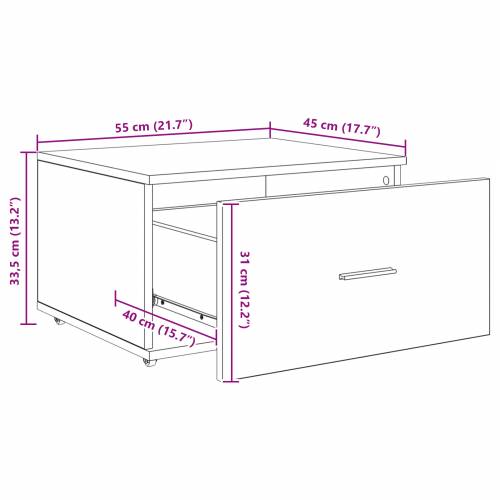 Stol Dimljeni hrast 131.5 x 50 x 106.5 cm Konstruirano drvo Cijena