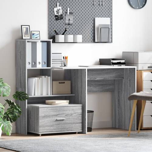 Stol Sivi hrast sonoma 131.5 x 50 x 106.5 cm Konstruirano drvo Cijena