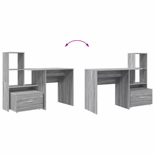 Stol Sivi hrast sonoma 131.5 x 50 x 106.5 cm Konstruirano drvo Cijena