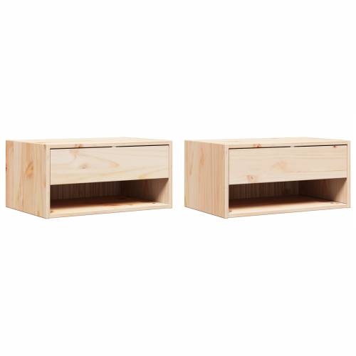 Noćni ormarić montiran na zid 2 pcs Smeđa 50 x 32.5 x 24 cm Cijena