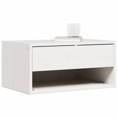 Noćni ormarić montiran na zid Bijelo 50 x 32.5 x 24 cm Cijena