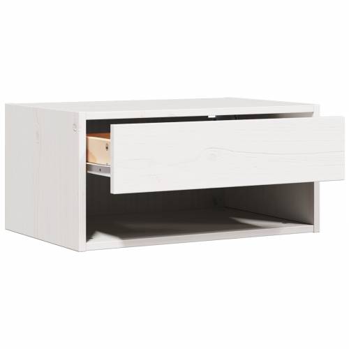 Noćni ormarić montiran na zid Bijelo 50 x 32.5 x 24 cm Cijena