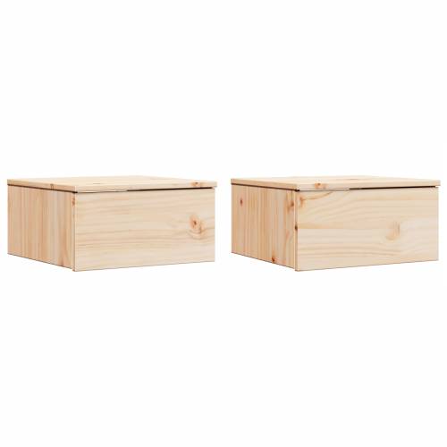 Noćni ormarić montiran na zid 2 pcs Smeđa 37 x 35 x 18.5 cm Cijena