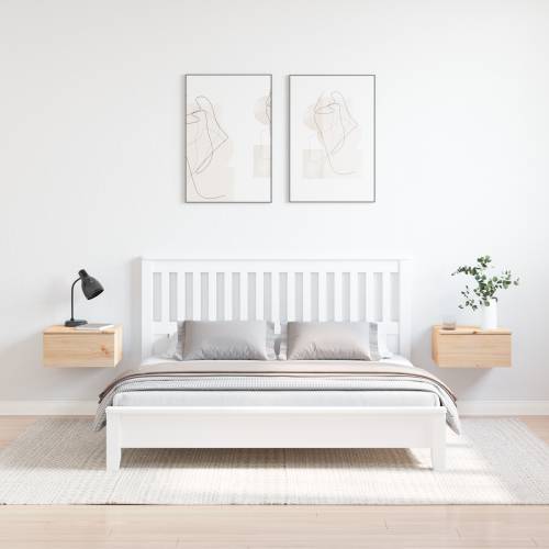 Noćni ormarić montiran na zid 2 pcs Smeđa 37 x 35 x 18.5 cm Cijena