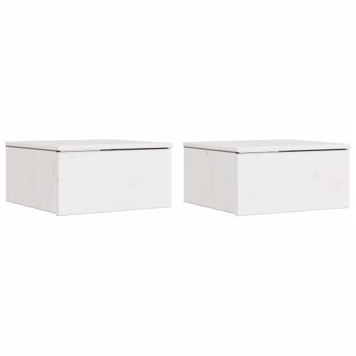 Noćni ormarić montiran na zid 2 pcs Bijelo 37 x 35 x 18.5 cm Cijena