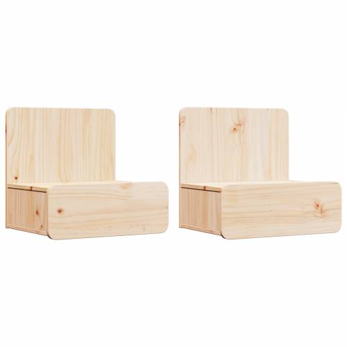 Noćni ormarić montiran na zid 2 pcs Smeđa 44 x 32.5 x 40 cm Cijena