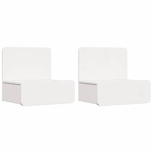 Noćni ormarić montiran na zid 2 pcs Bijelo 44 x 32.5 x 40 cm Cijena