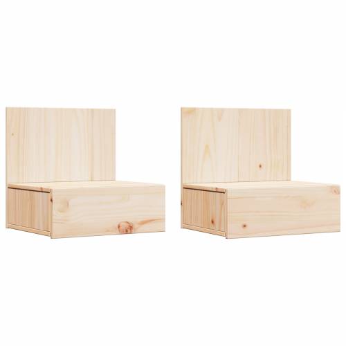Noćni ormarić montiran na zid 2 pcs Smeđa 42 x 32.5 x 40 cm Cijena