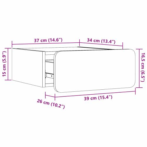 Noćni ormarić montiran na zid 2 pcs Bijelo 39 x 34 x 16.5 cm Cijena