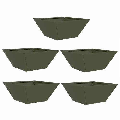 Plastična saksija 5 pcs Maslinovo zelena 35 x 35 x 15 cm Čelik Cijena