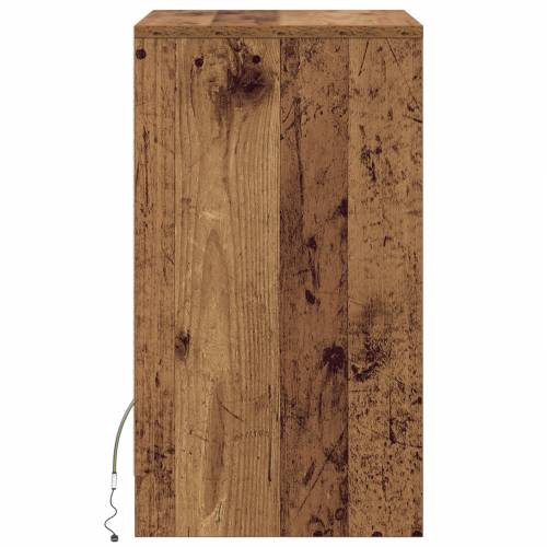 LED noćni ormarić s ladicama Staro drvo 38 x 34 x 61 cm Iverica Cijena