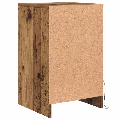 LED noćni ormarić s ladicama Staro drvo 38 x 34 x 61 cm Iverica Cijena