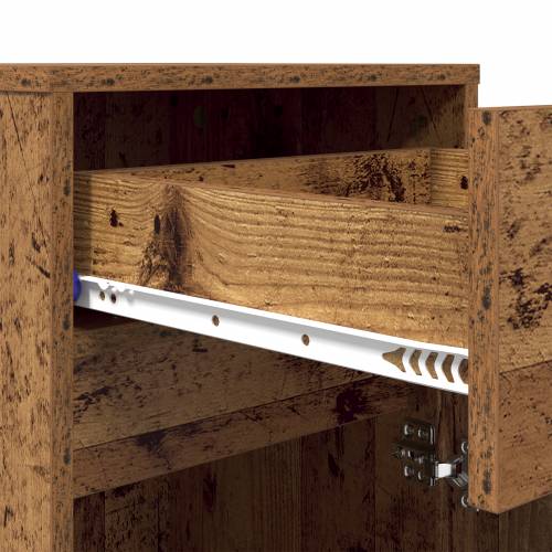 LED noćni ormarić s ladicama Staro drvo 38 x 34 x 61 cm Iverica Cijena