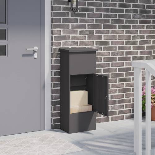 Sandučić za pakete Crna 44.5 x 29 x 110.5 cm Čelik Cijena