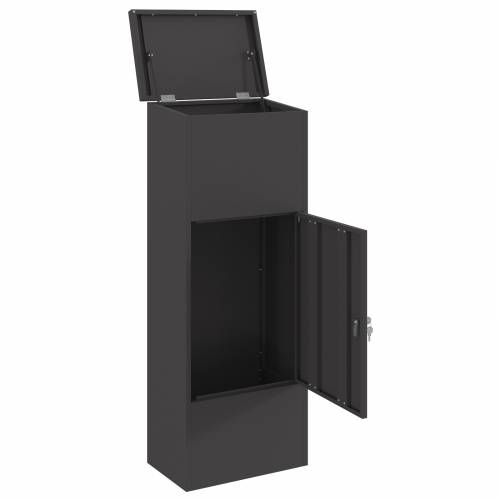 Sandučić za pakete Crna 44.5 x 29 x 110.5 cm Čelik Cijena