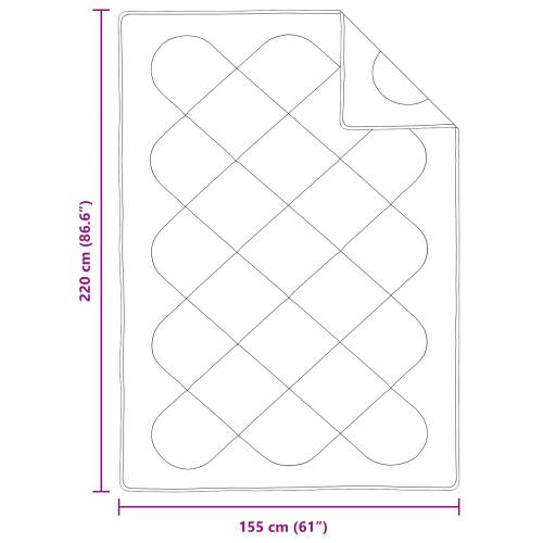 Duvet za sve sezone s jastukom Bijelo 155 x 220 cm Mikrofibra Cijena