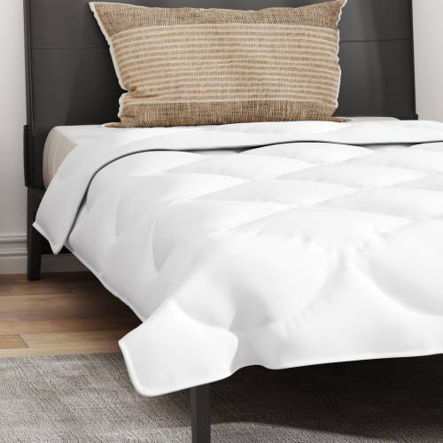 2-u-1 Punionica s jastukom 2 pcs Bijela 135 x 200 cm Mikrofibra Cijena