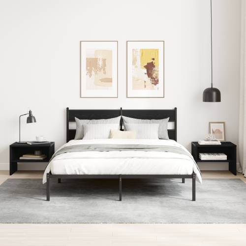 Noćni ormar 2 pcs Crni hrast 40 x 30 x 30 cm Konstruirano drvo Cijena