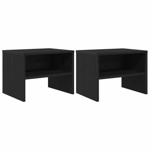 Noćni ormar 2 pcs Crni hrast 40 x 30 x 30 cm Konstruirano drvo Cijena