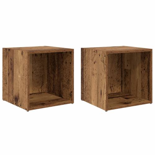 TV ormar 2 pcs Smeđa 37 x 35 x 37 cm Konstruirano drvo Cijena