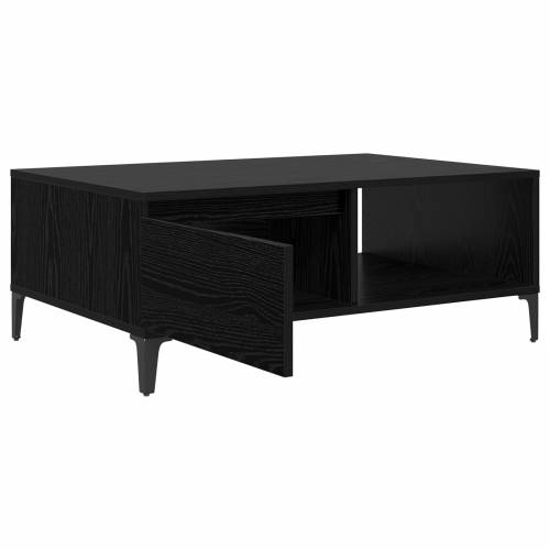 s policom s pohranom s vratima Crni hrast 90 x 60 x 35 cm Konstruirano drvo Cijena