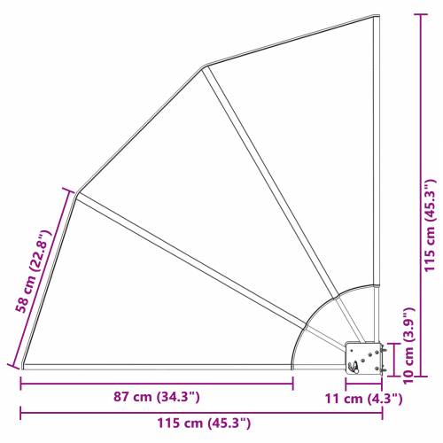 Zaslon za privatnost na balkonu Antracit i bijela 115 x 115 cm Cijena