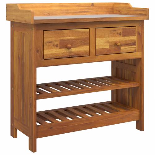 Vrtni ormar s ladicama s policom s pohranom Smeđa 78 x 36.5 x 78cm Cijena