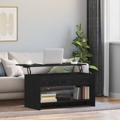 s policom s pohranom Crni hrast 102 x 50 x 52.5 cm Konstruirano drvo Cijena