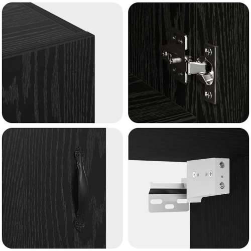 Ormar za Zid Zidne Crni hrast 60 x 31 x 60 cm Konstruirano drvo Cijena