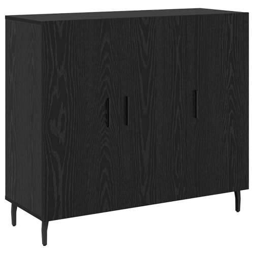 s pohranom s vratima Crna 90 x 34 x 80 cm Konstruirano drvo Cijena