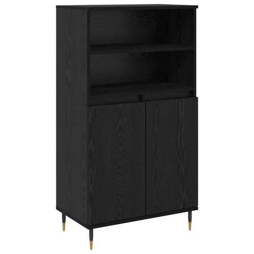 Highboard s policom s pohranom s vratima Crna 60 x 36 x 110 cm Konstruirano drvo Cijena