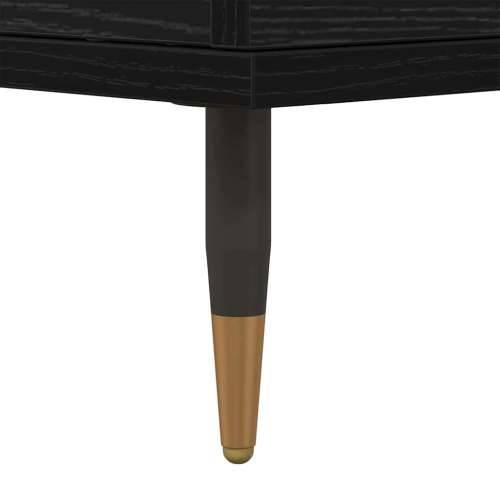 Highboard s policom s pohranom s vratima Crna 60 x 36 x 110 cm Konstruirano drvo Cijena